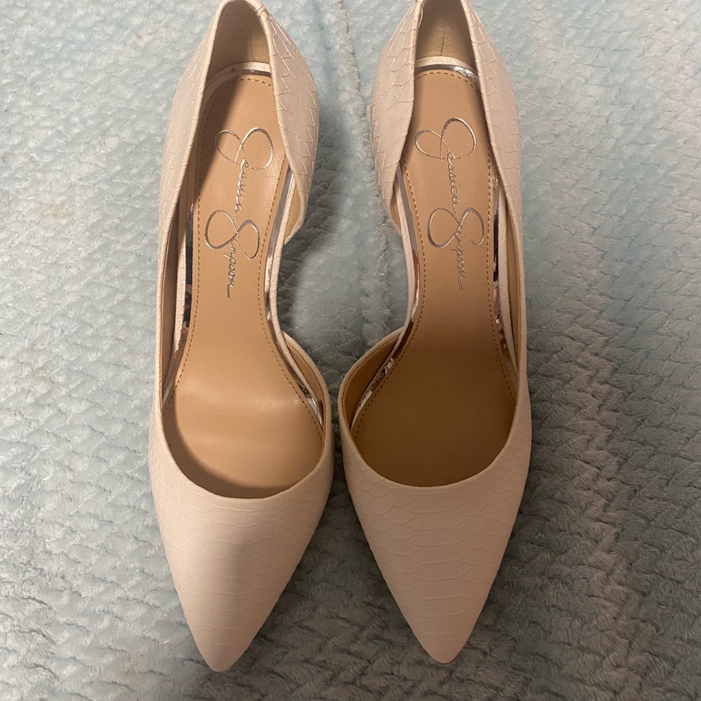 White Jessica Simpson Heels